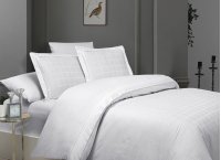 Постельное белье сатин delux First Choice - Royce White (Турция), полуторный